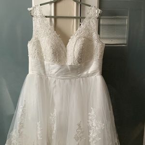 Short Lace Wedding Dress Vintage Dress Ivory